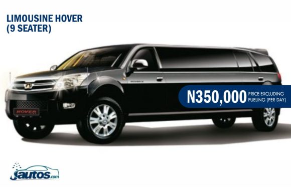 LIMOUSINE HOVER  (9 SEATER)- N350,000 (AMOUNT PER DAY WITHOUT FUELING)