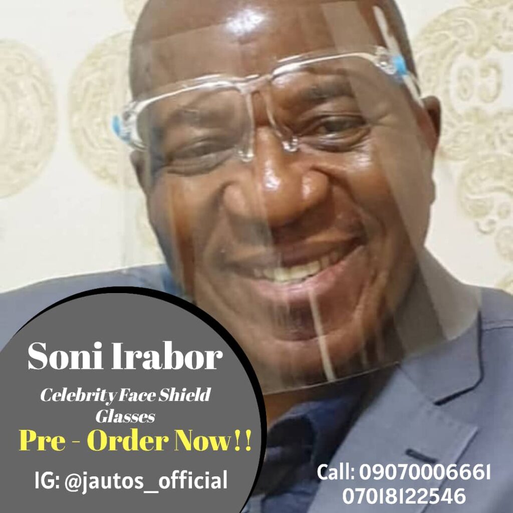 Jautos: Breaking News –  Top veteran Media personality and TV presenter Uncle Soni Irabor endorses Jautos Original Face Shield Glasses