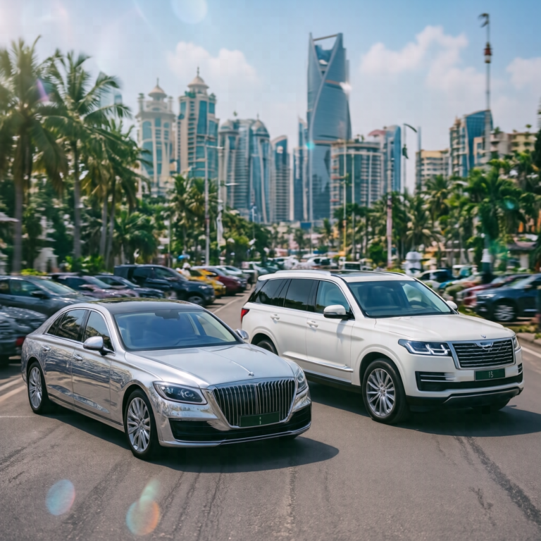 Car rental services on the mainland featuring clean sedans and spacious SUVs available for business trips, airport transfers, family outings, and everyday travel in Lagos.