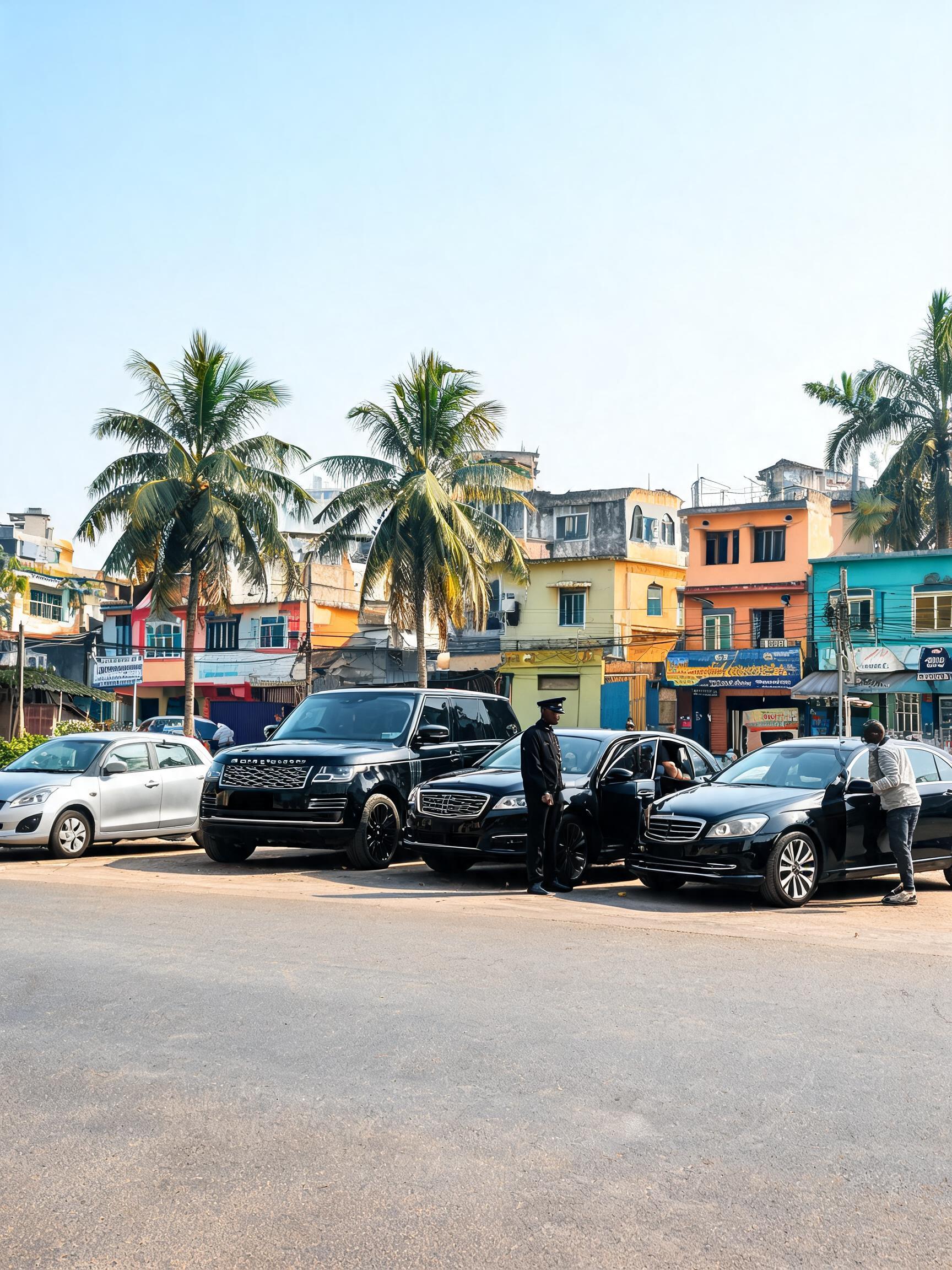 Car rental in Lagos Nigeria featuring affordable sedans, luxury SUVs, chauffeur-driven vehicles, and self-drive rental services